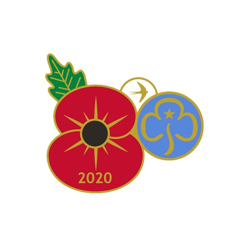 Royal British Legion Girlguiding Remembrance day pin badge 2020