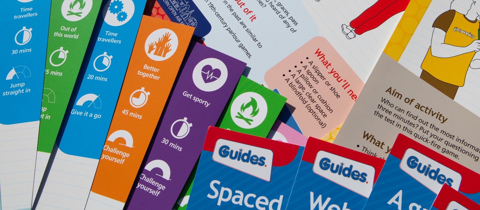 Close up image of Unit meeting activity packs