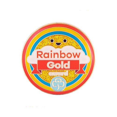 Gold award - Rainbows metal badge