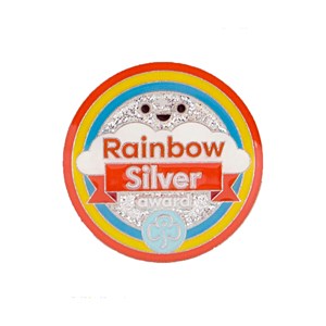 Silver award - Rainbows metal badge