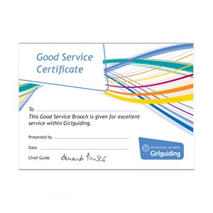 Good service certificate