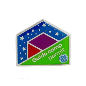 Guide camp permit metal badge