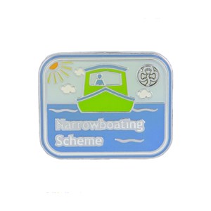 Narrowboating scheme metal badge