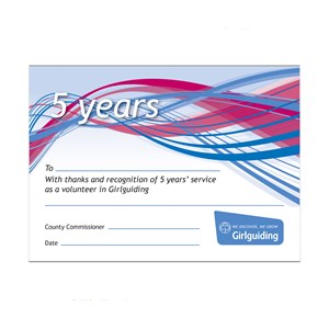 5 year service certificate