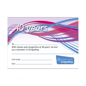 40 year service certificate