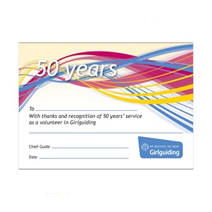 50 year service certificate
