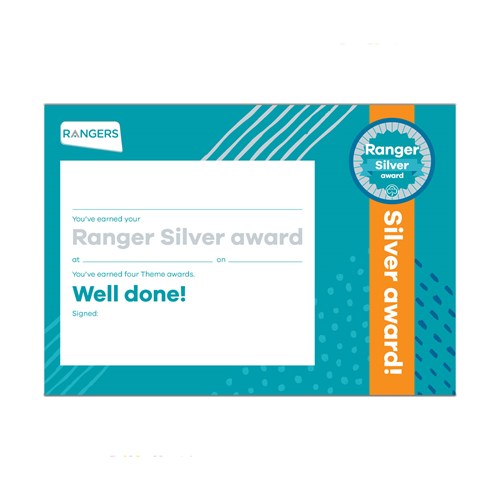Ranger silver award certificate