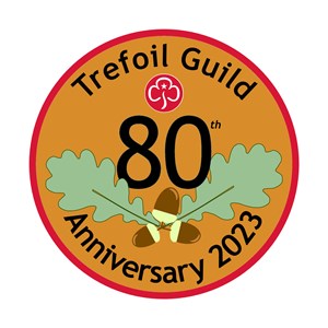 Trefoil Guild 80th Anniversary challenge badge 2023