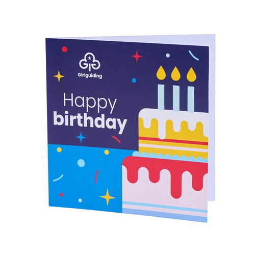 Girlguiding Happy Birthday cards (6 pack)