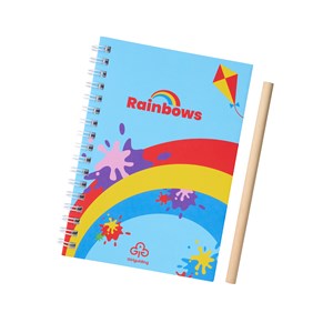 Rainbows notepad and pencil set 
