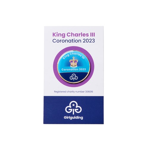 King Charles III Coronation metal badge