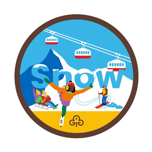 Brownies snow adventure woven badge