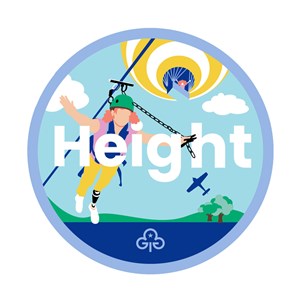 Guides height adventure woven badge