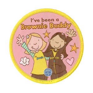 I've been a Brownie buddy woven badge