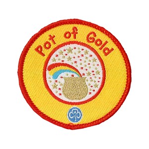 Pot of gold woven badge