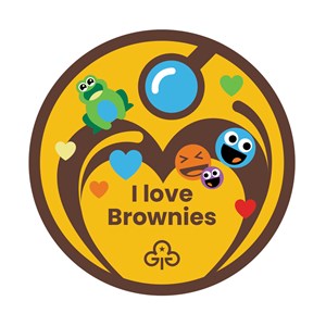 I love Brownies woven badge