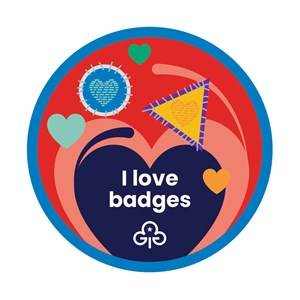 I love badges woven badge