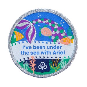 little mermaid woven badge 