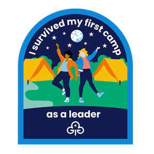 I survived my first camp as a leader woven badge