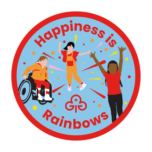 Happiness is Rainbows woven badge