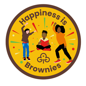 Happiness is Brownies woven badge