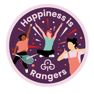 Happiness is Rangers woven badge