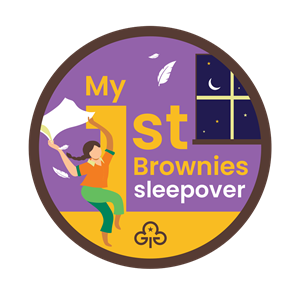 My 1st brownies Sleepover woven badge 
