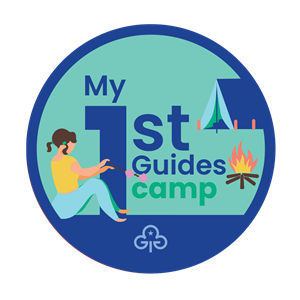 My 1st Guides camp woven badge 