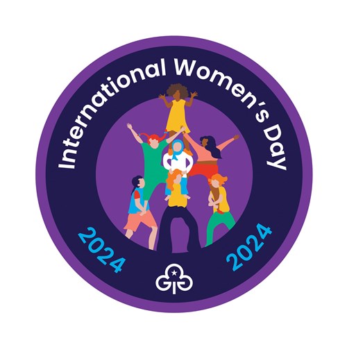 International Women's Day 2024 woven badge Official Girlguiding shop